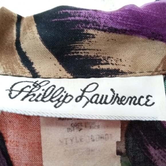 Vintage Phillip Lawrence Skirt Set Pull on Skirt with Blouse Women's Size 10 - Picture 7 of 16